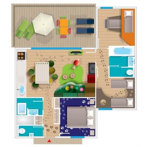 Dieren in het bos cottage TF966 in Les Trois Forêts